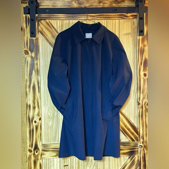 EUC Lorne Mitchell Trench Coat Blue 10 - Picture 2 of 6